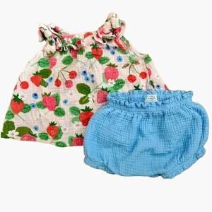 Mud Pie Strawberry and Blueberry Print One Piece